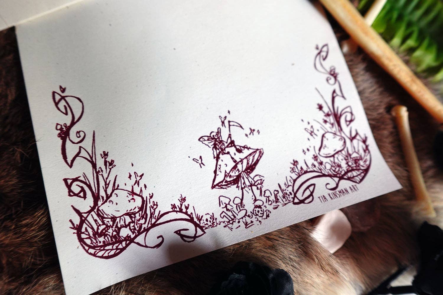 Tia Kinsman - Wholesale Stationery/Notecard Set - Goblin Garden Letter Stationery Set1