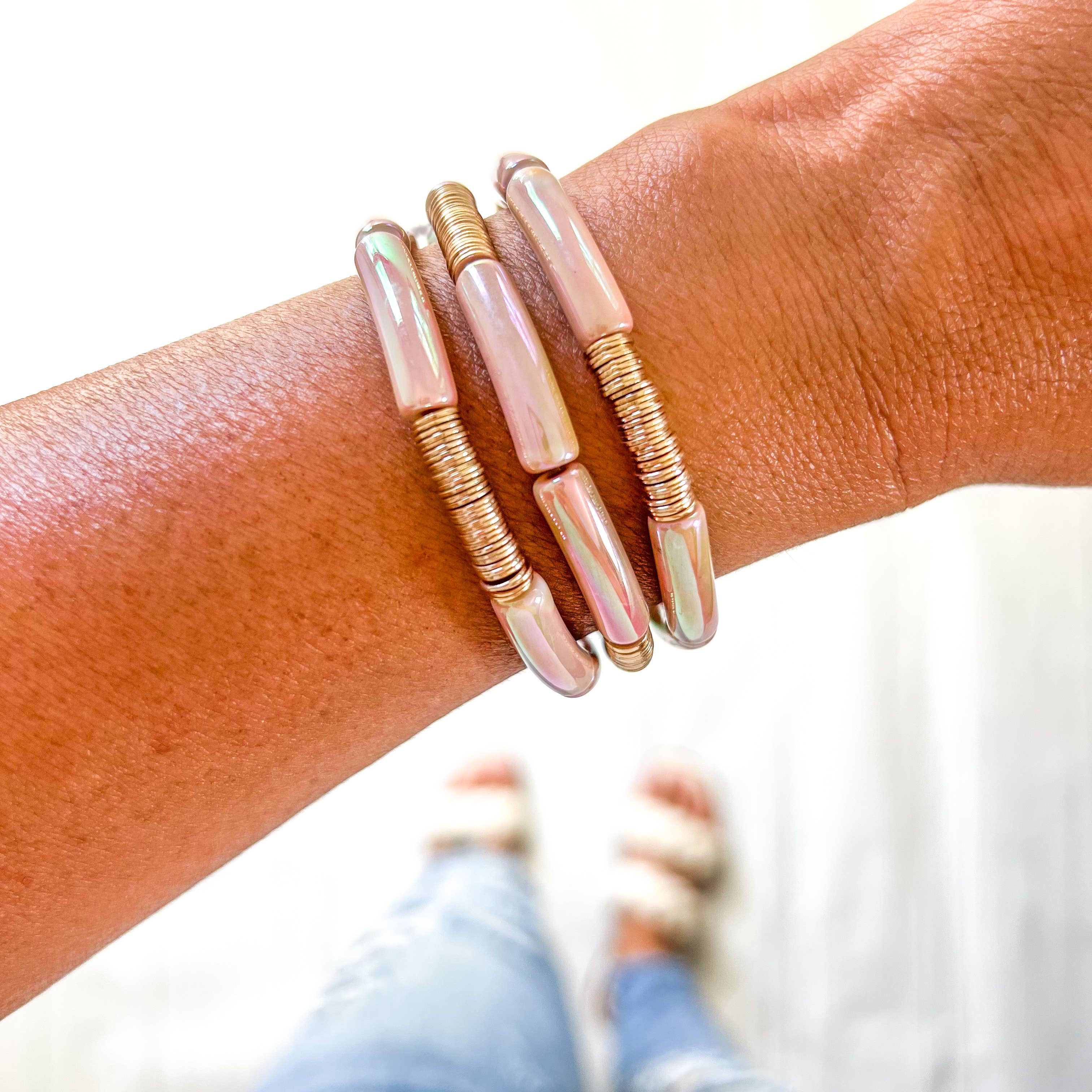 Savvy Bling - Wholesale Beaded Bracelet - Metallic Tube Bracelets53