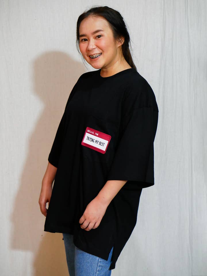 Trying My Best - Oversized Tee for wholesale by SCARLETT-ADORA GALLERIA (All You Can Buy)