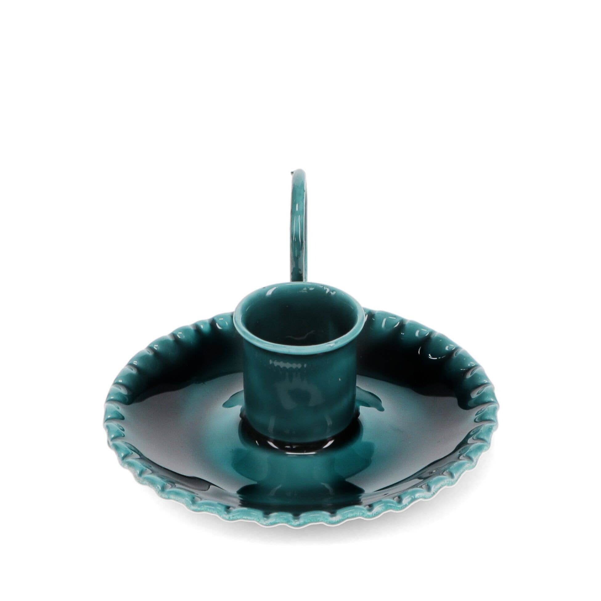 Rex B2B - UK - Wholesale Candle Holder - Enamel Chamberstick Candle Holder - Blue1