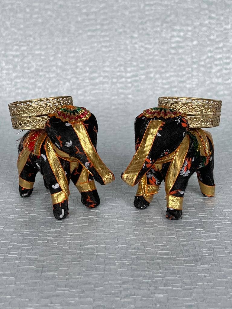 El'Cobre-Ecozonelifestyle - Venta al por mayor Candelabros - Set de 2 portavelas artesanales en forma de elefante para vela tealight21