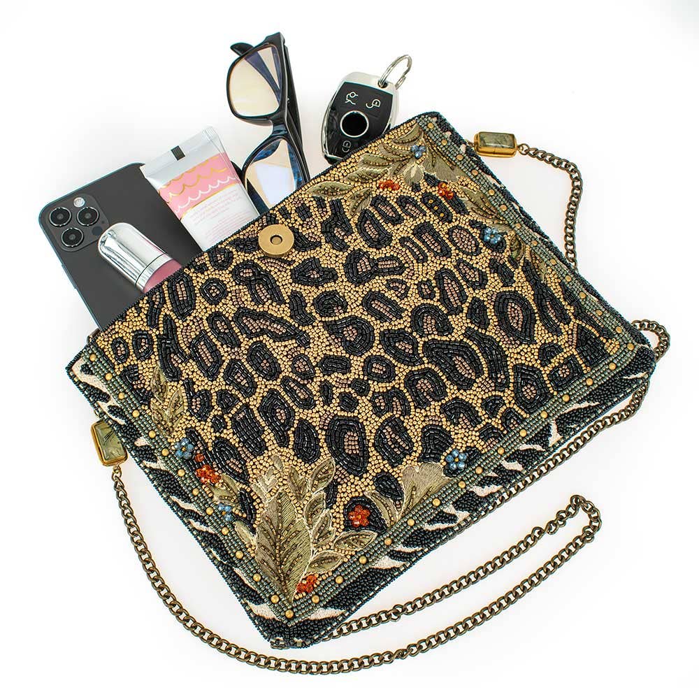 Mary Frances Accessories - Wholesale Crossbody Bag - Women's - Untamed Beaded Animal Print Crossbody Handbag7