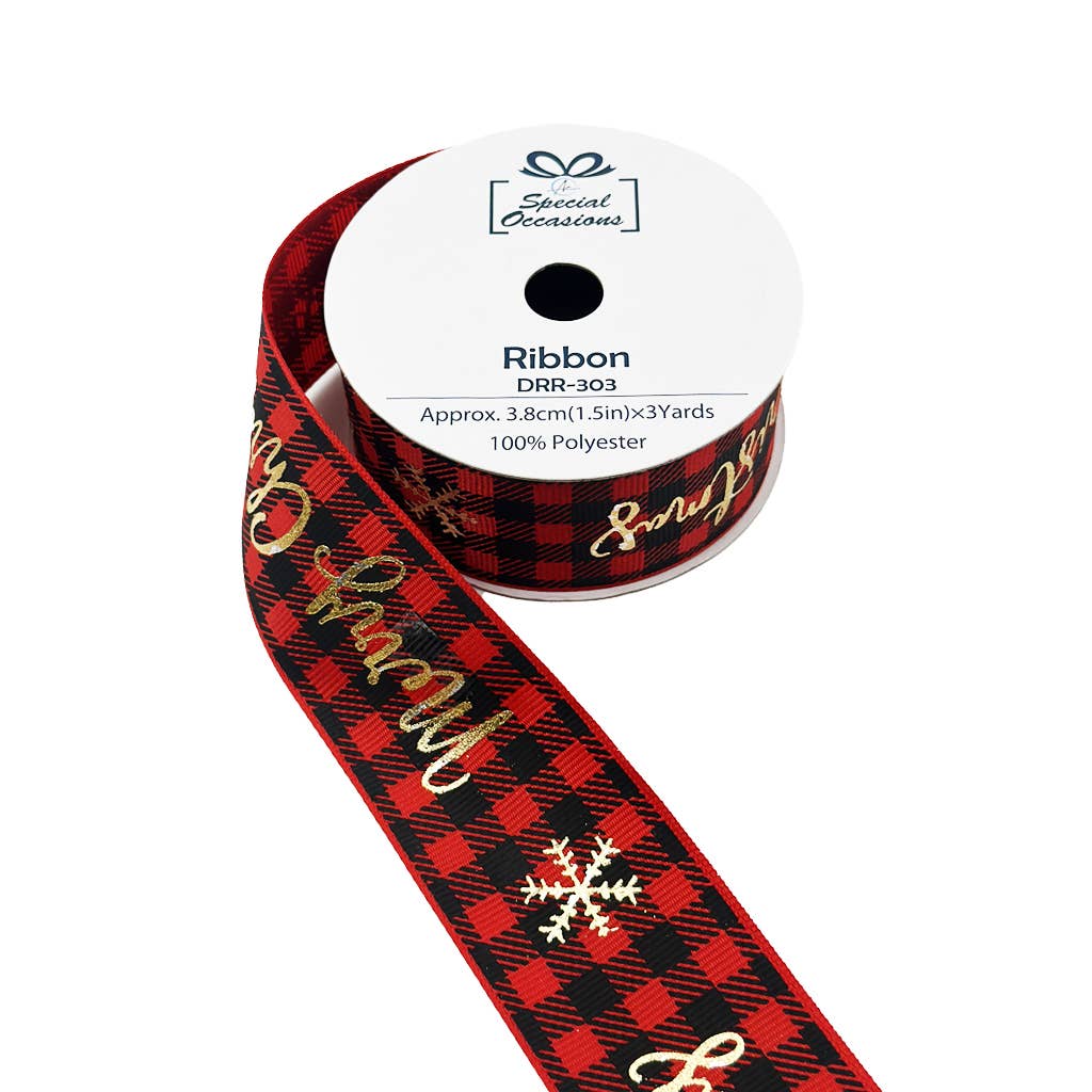 Angels Craft - Wholesale Ribbon - Gift Wrapping - Ribbon - Christmas Designs, 18Rolls/PDQ, 1.5"x3Yards/Roll1