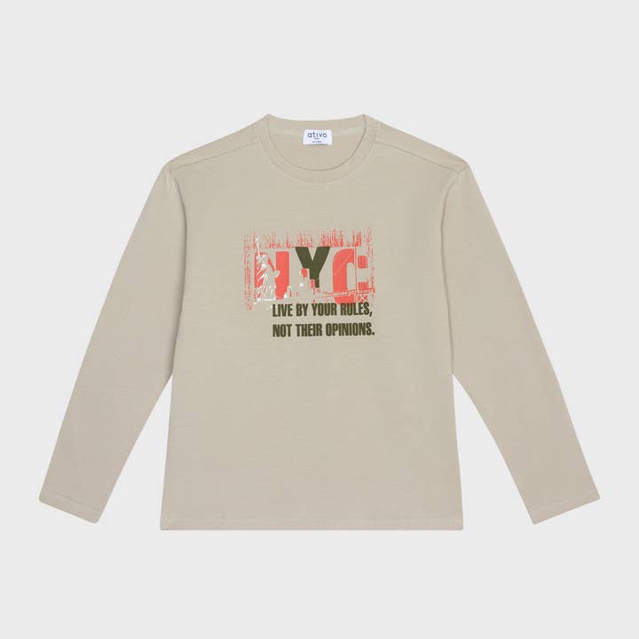 TB-ND8017-82 - Magliette a Maniche Lunghe per Ragazzo Adolescente per la vendita all'ingrosso da parte di Ativo Kids