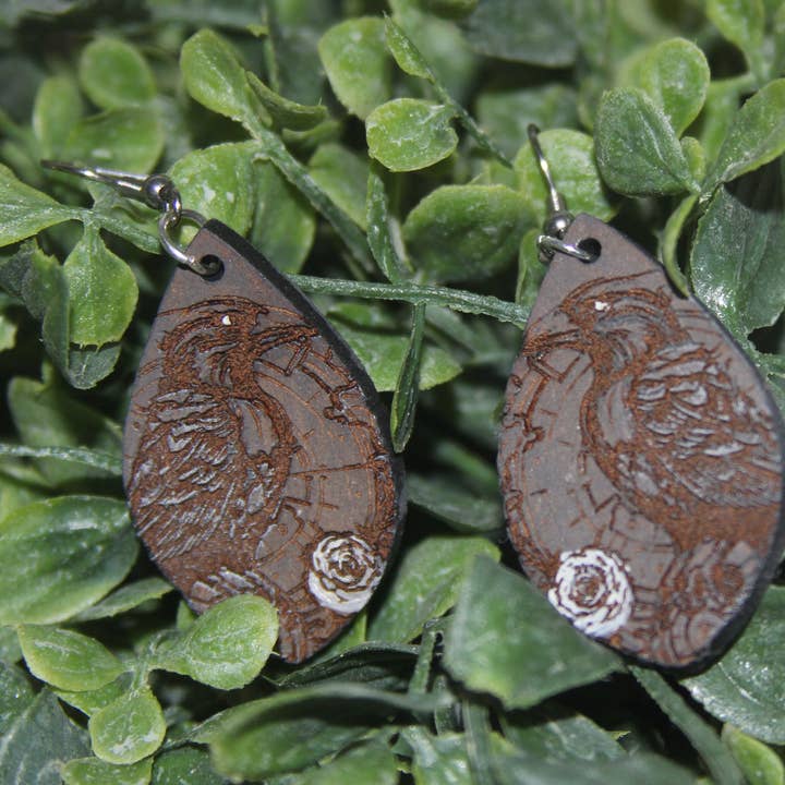 Hermosos pendientes colgantes Raven para venta al por mayor de NYOG Side Hustle