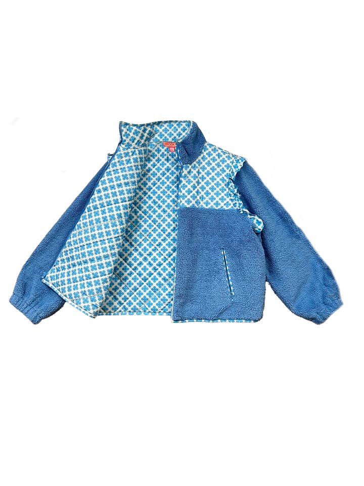 Brooks Avenue - Wholesale Jacket - Women's - Isabella Sherpa Jacket - Blue Clover13
