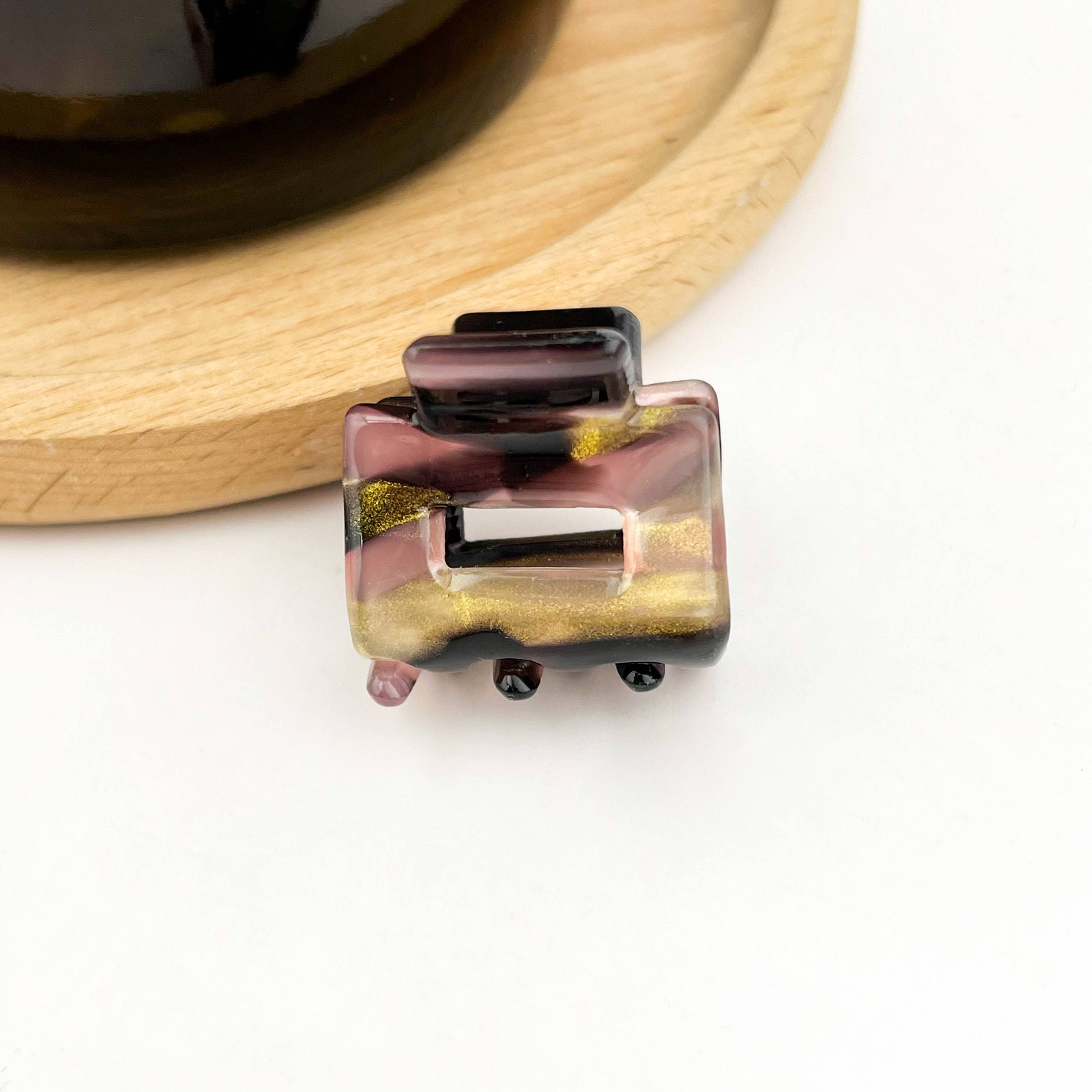 TheDivaSoap - Wholesale Hair Clip - Women's - 0.98'' Acetate Colorful Mini Square Hair Claw Clip5
