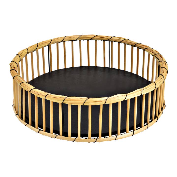 Tray made of willow, metal natural (W/H/D) 33x10x33cm for wholesale by Wurm