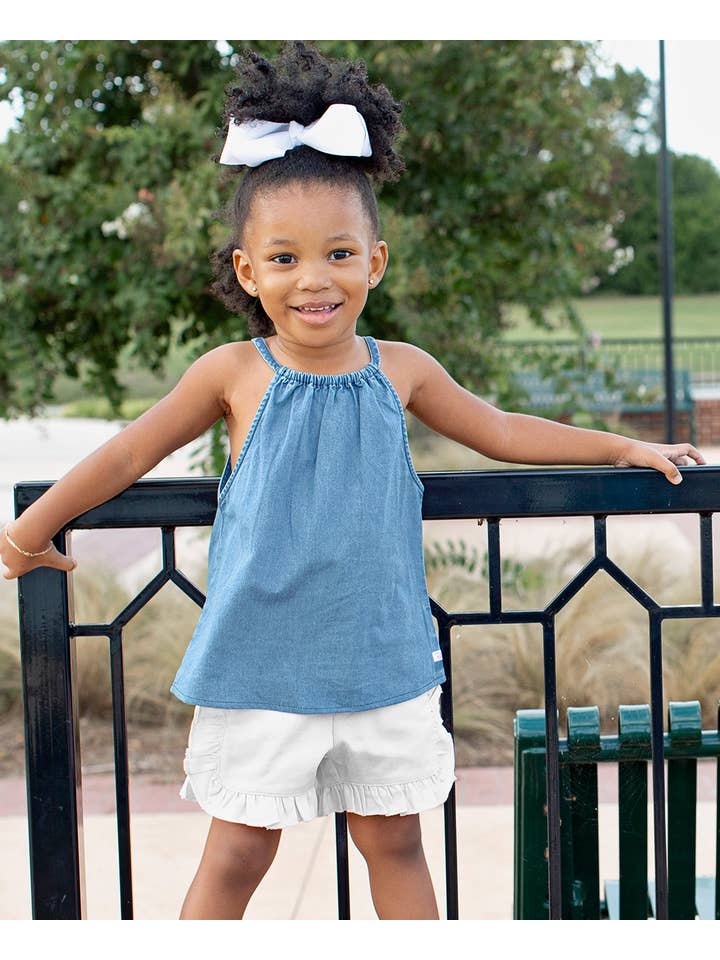 Toddler Girls White Ruffle Trim Woven Shorts
for wholesale on Faire2