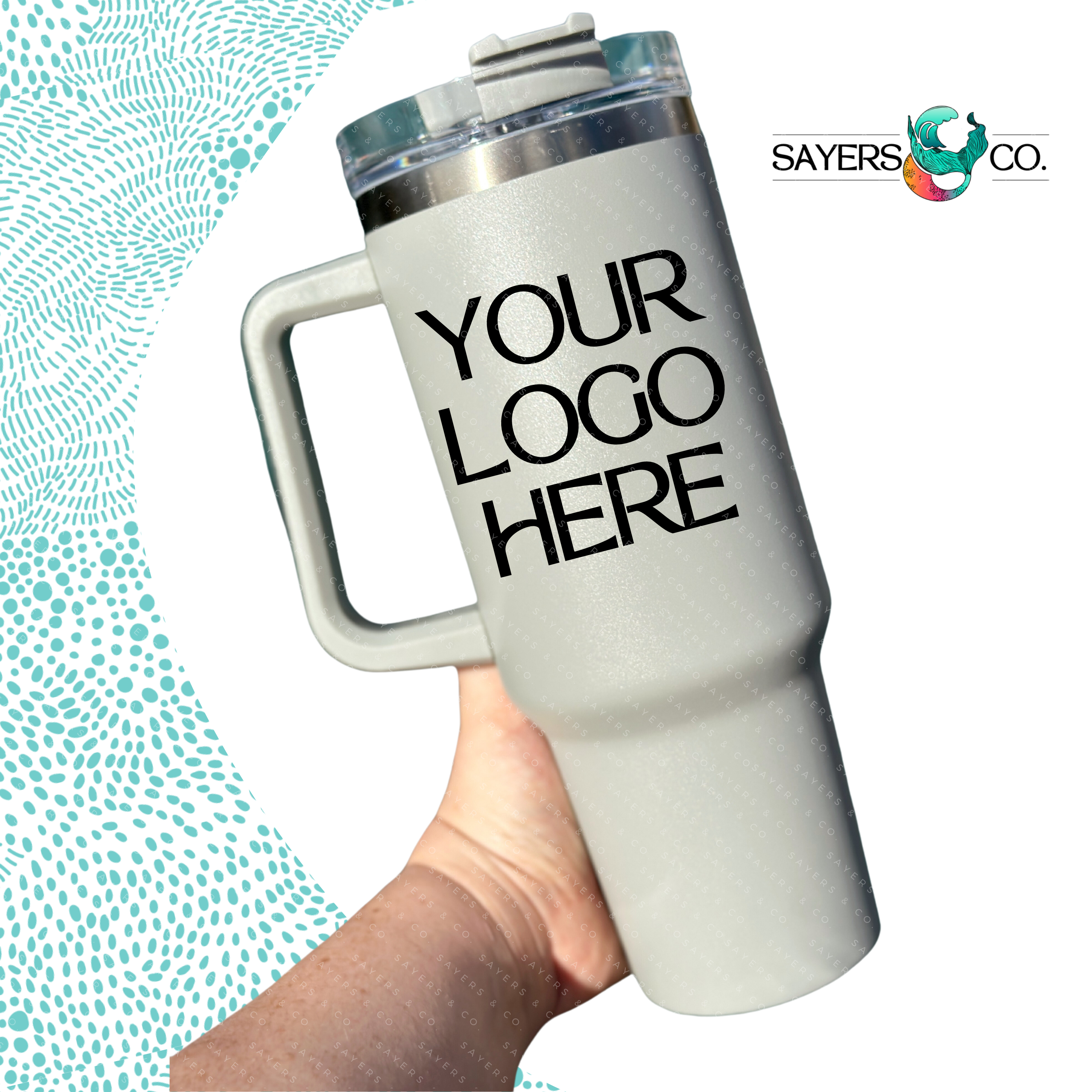 Sayers & Co. - Wholesale Insulated Mug/Tumbler - CUSTOMIZED- 40 oz Double Walled Screw Top Matte Tumbler-6