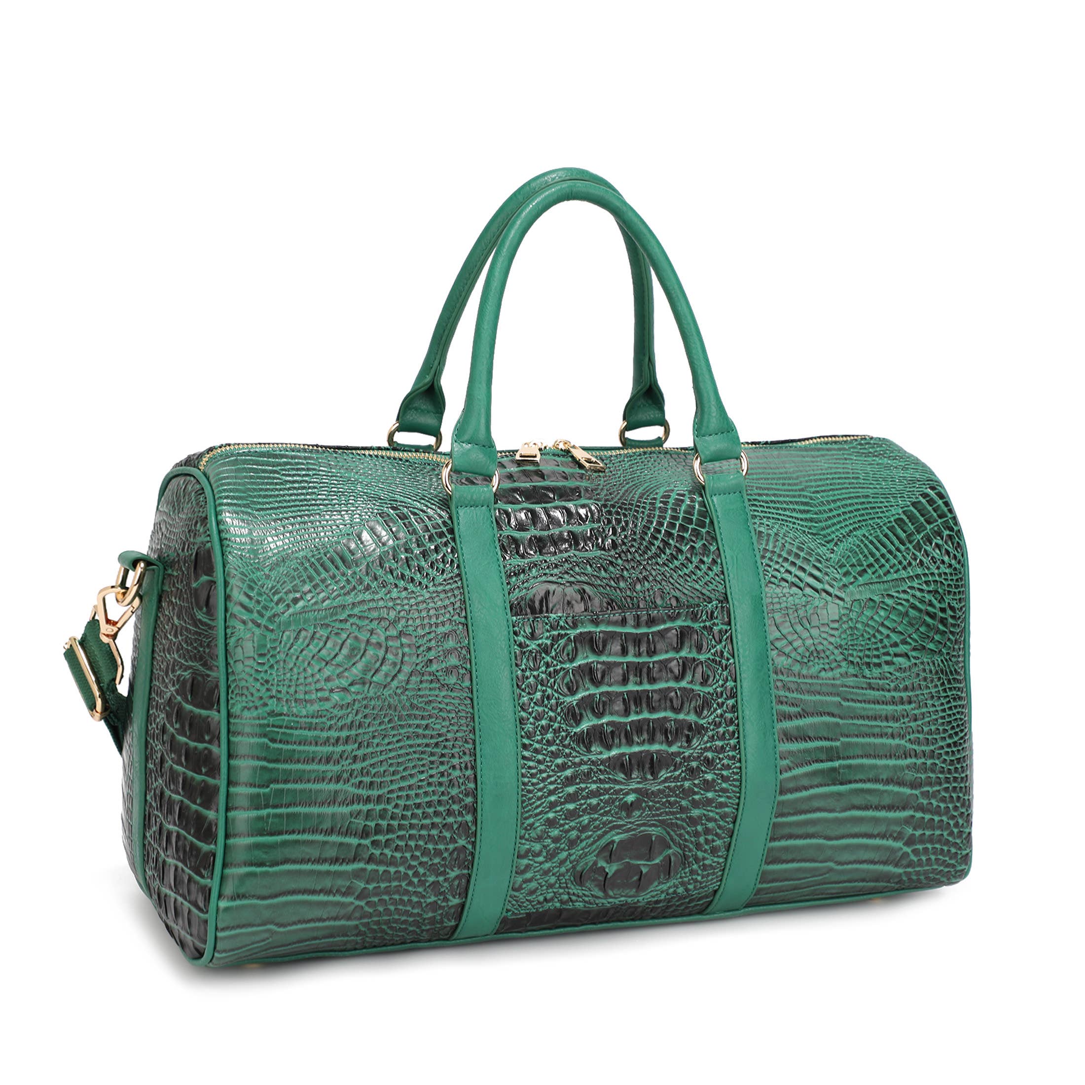 KAYLA+AVA - Wholesale Duffel- en weekendtas - Dames - DUFFLETAS MET TROLLEYMOUW IN KROKOMATERIAAL12