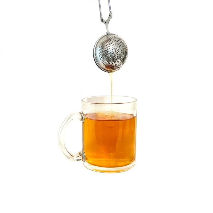 Easy Tea Ball Infuser with Handle, Eco Stainless Steel for wholesale by Thistle & Sprig Tea Company