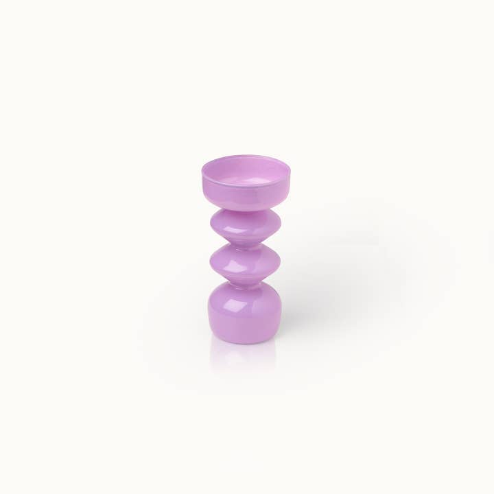 Candleholder Glass Royal Lavender for wholesale by by Vivi.