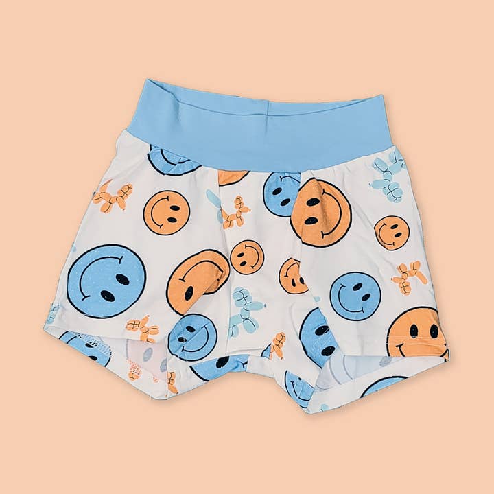 Bamboo Kids' Underwear - Boxers - Smileys for wholesale by WunderUndies