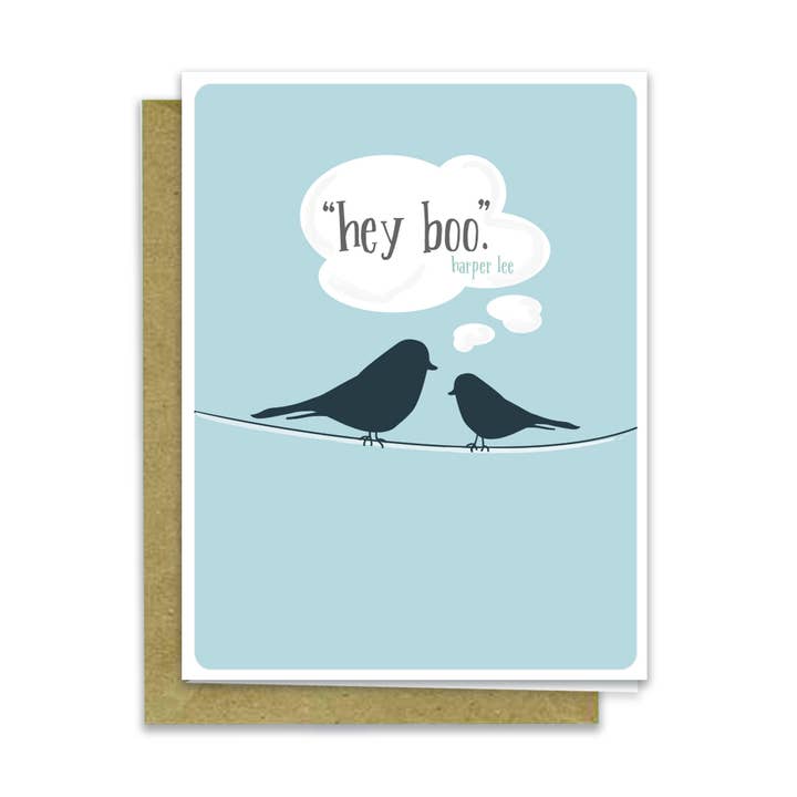 Hey Boo! Eco-Friendly Everyday Greeting Card 4.25IN x 5.5IN for wholesale by mavisBLUE paper goods