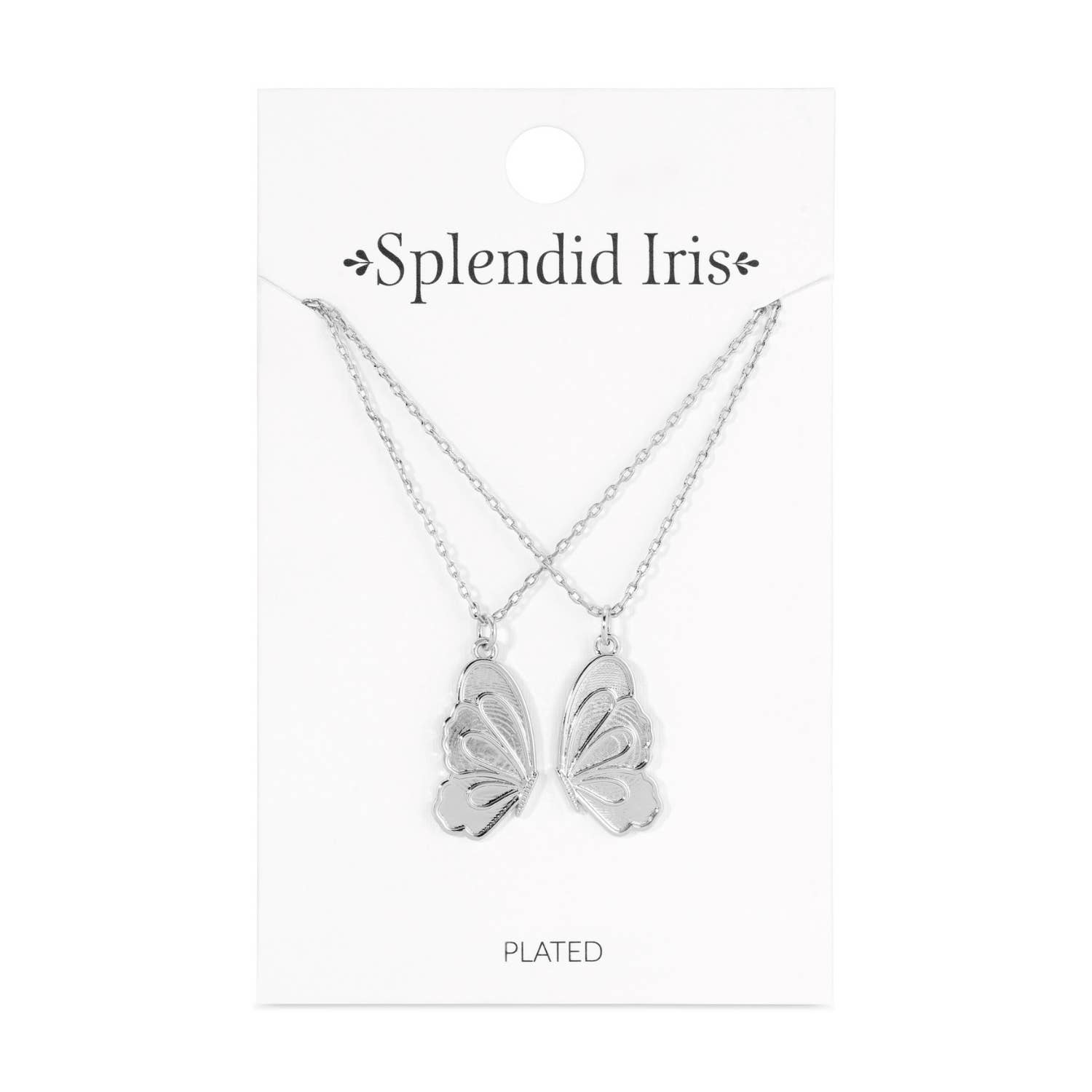 Splendid Iris - Wholesale Pendant/Charm Necklace - Be Connected - Pair Of Butterfly Halves Friendship Necklaces0
