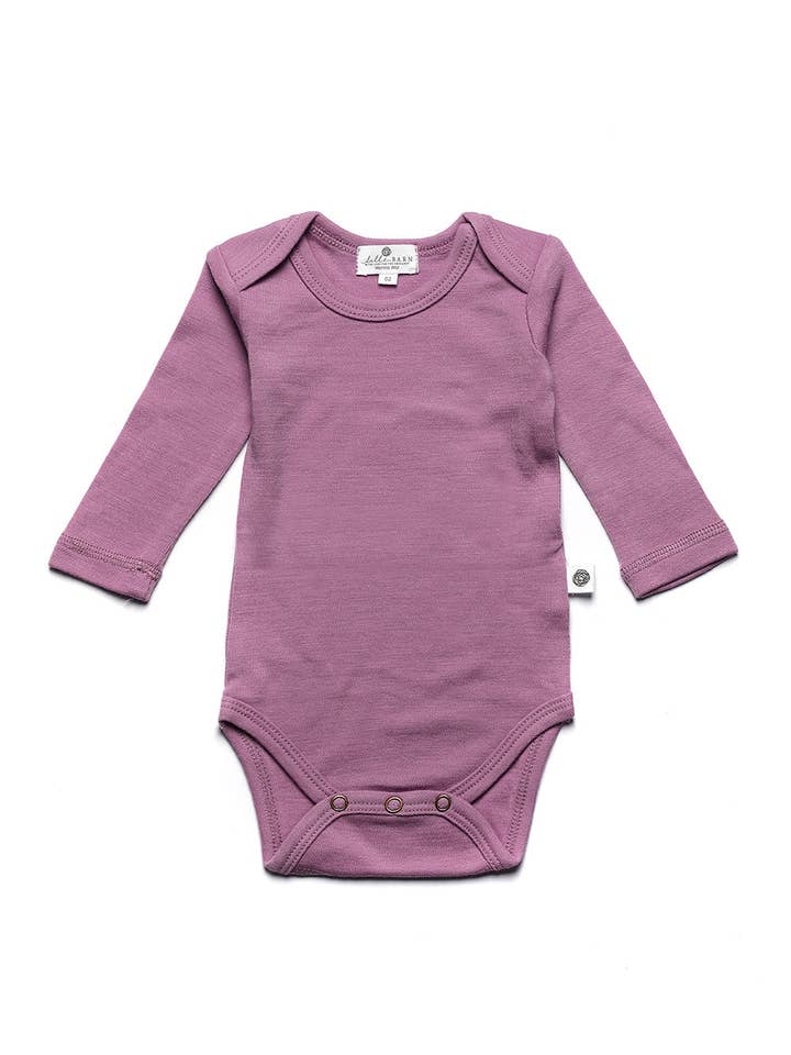 Wollen Romper med lange ærmer - Merinould - Lavender Mist for engroshandel hos Lille Barn