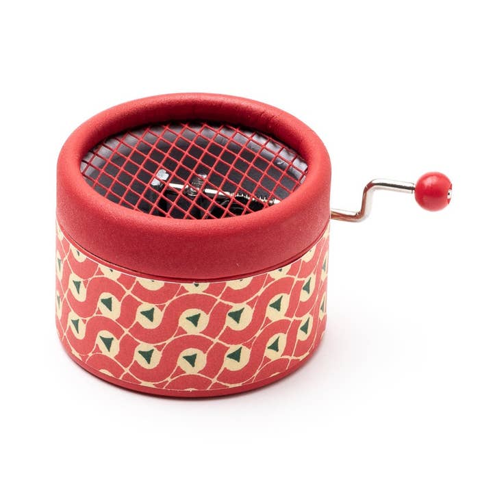Little retro music box with a hand cranked mechanism. for wholesale by esdemusica by Rocio