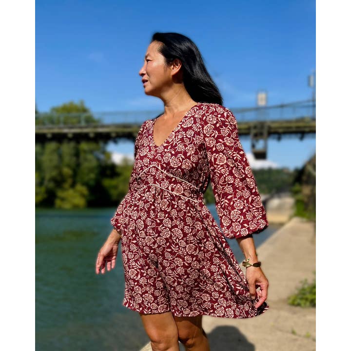 MY DRESS MADE - Venta al por mayor Tela - Tejido de viscosa flameado CELESTE - Estampado en Francia