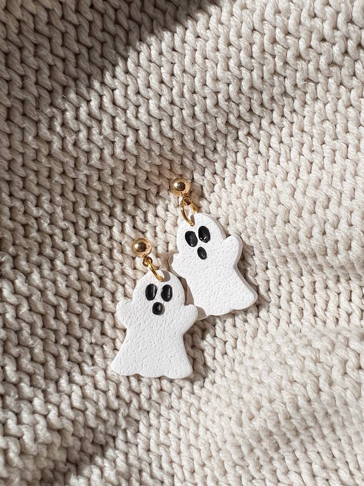 ghostie dangles for wholesale by Kaleidoclay