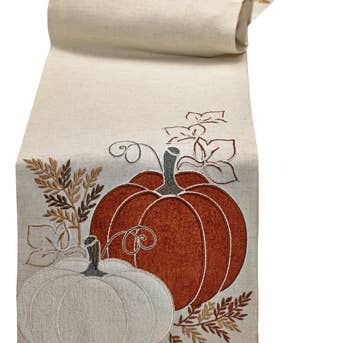 Mera Linens - Wholesale Table Runner - Pumpkin Table Runner