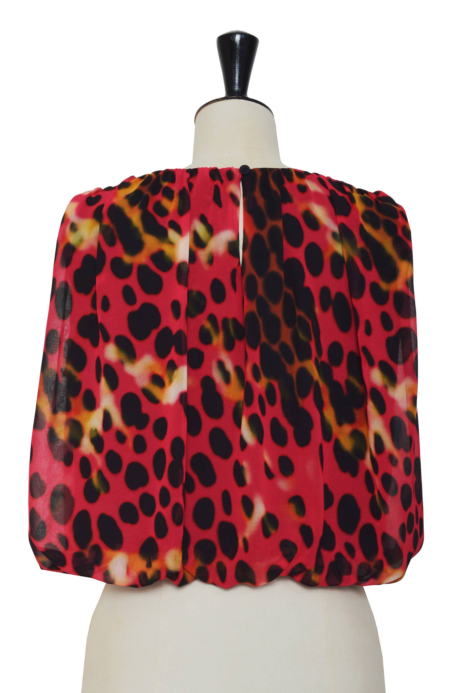 ELLI WHITE – wholesale Blouse – Women’s – Sleeveless fluid top with leopard print2