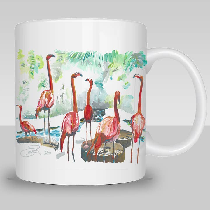 Animals – Flamingos Coffee Mug for wholesale by Eric Hanson Artwork