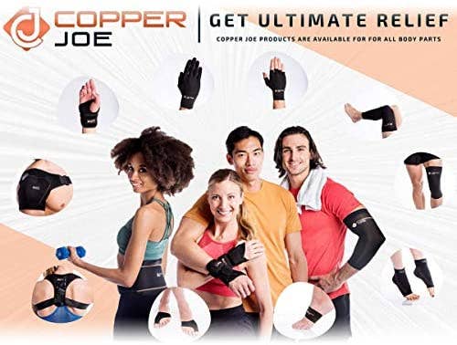 Copper Joe - Vendita all'ingrosso Busto/tutore ortopedico - Copper Joe Ultimate ginocchiera a compressione, ginocchiera avvolgente per alleviare il dolore al ginocchio, ginocchiere per sollevamento pesi, corsa, lacerazione del menisco, ACL, artrite, palestra, artrite e ACL per uomini e donne2