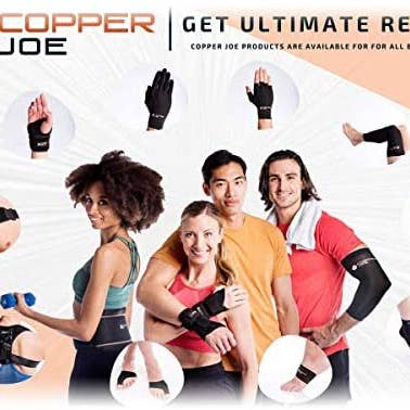 Copper Joe - Vendita all'ingrosso Busto/tutore ortopedico - Copper Joe Ultimate ginocchiera a compressione, ginocchiera avvolgente per alleviare il dolore al ginocchio, ginocchiere per sollevamento pesi, corsa, lacerazione del menisco, ACL, artrite, palestra, artrite e ACL per uomini e donne2