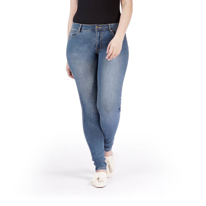 Bluberry Denim – Großhandel Jeans – Damen – Skinny Leg Colette aus blaubeerfarbenem Denim mit Reißverschluss3