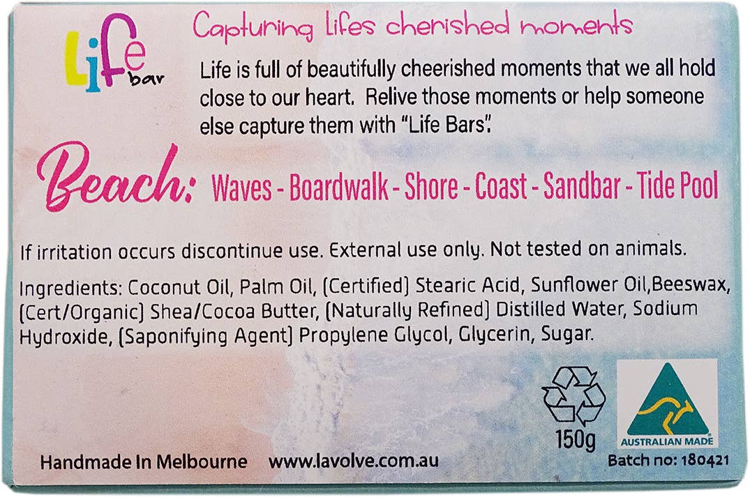 La Volve - Wholesale Bar Soap - LIFE BAR 50 -  ( BEACH ) LIFE IS BETTER AT THE BEACH3