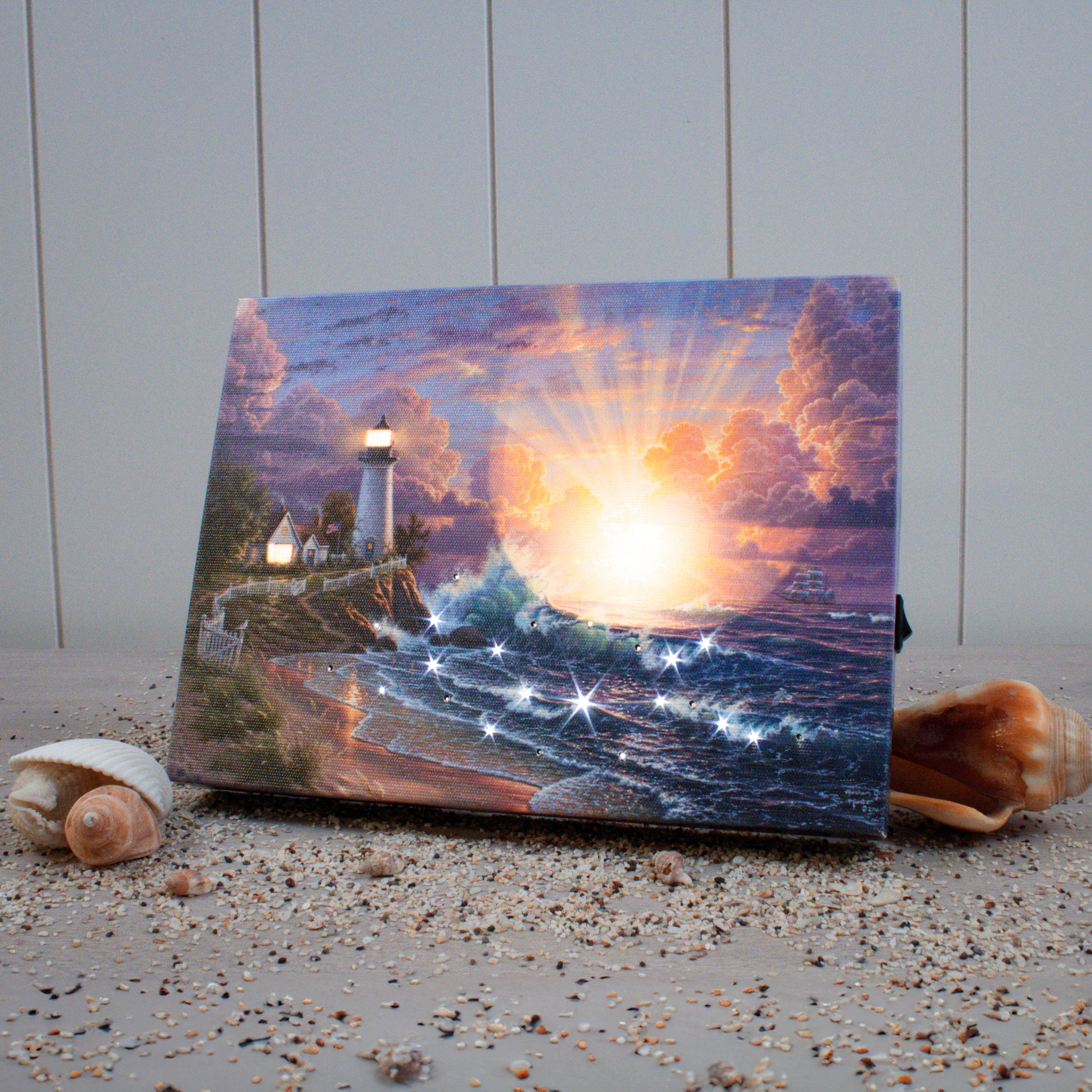 Glow Decor - Wholesale Decorative Tabletop Object - Light of Hope 8x6 Lighted Tabletop Canvas