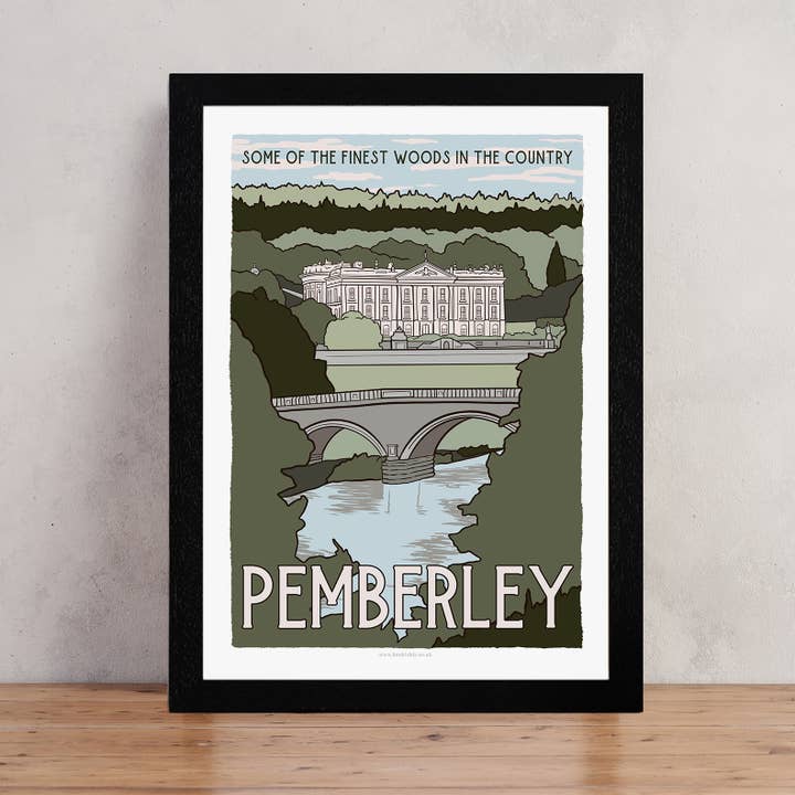 Bookishly (US Duties Paid) - Wholesale Poster - Pemberley Fictional Travel Poster1