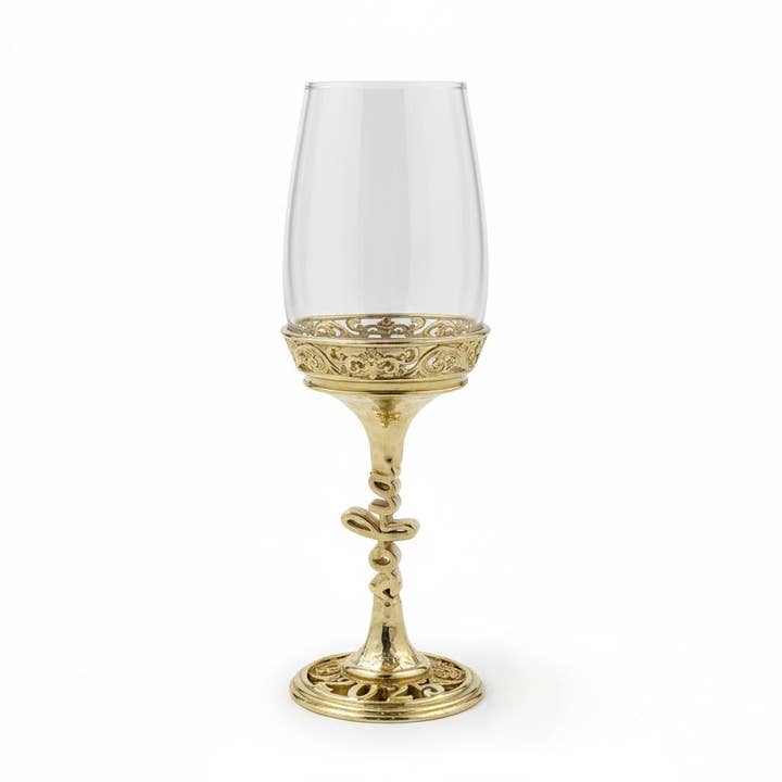 Set di bicchieri da vino personalizzati | calici da matrimonio con stelo e base elettroformati | set da 2 o 4 per la vendita all'ingrosso da parte di The Tangerine Store