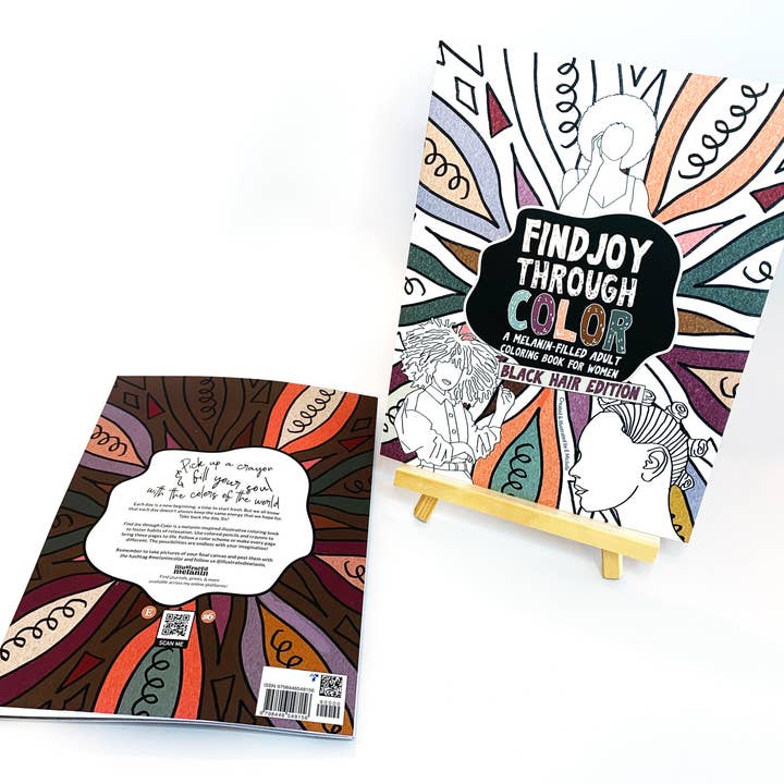 Illustrated Melanin - Wholesale Coloring & Activity Book - Adult - Find Joy Through Color: Coloring Book Celebrating Black Hair4