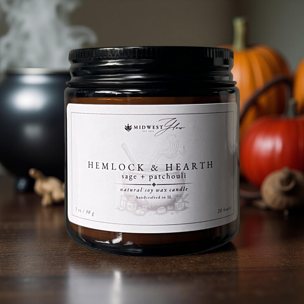 Midwest Glow - Wholesale Jar/filled candle - Hemlock & Hearth Soy Candle1