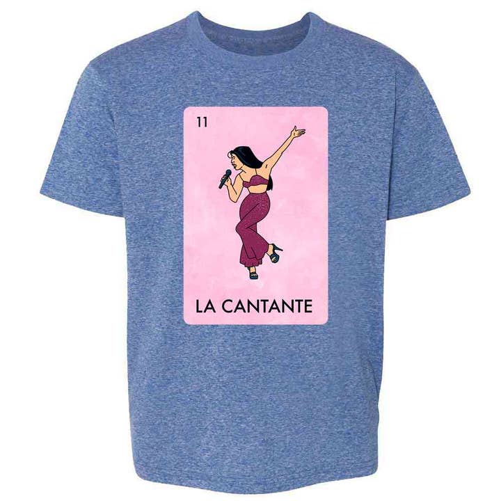 Pop Threads - Wholesale Screen Printed T-Shirt - Kids - La Cantante Singer Mexican LotteryParody Tejano Music Kids3