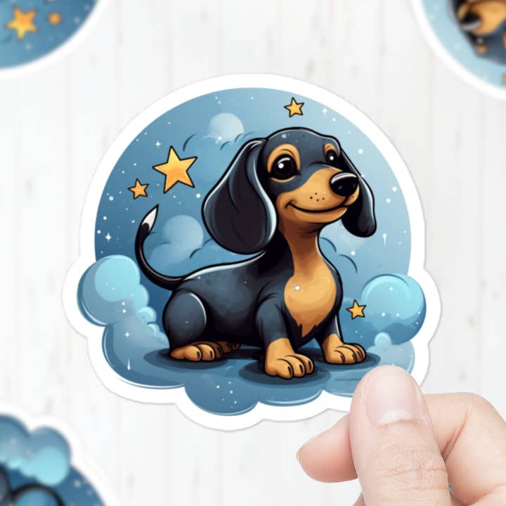 Teckelsticker | Sticker voor huisdier, hond voor wholesale door Mystical Clarity