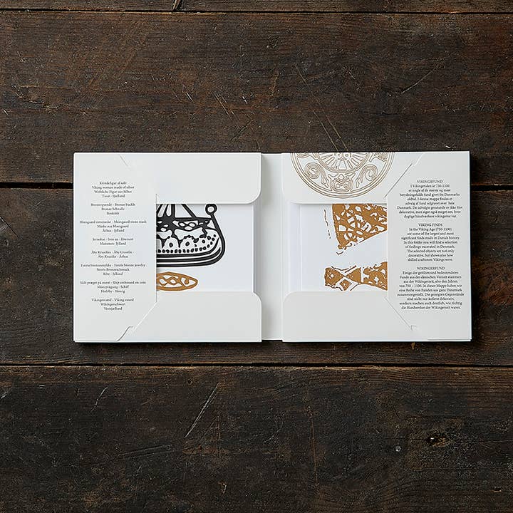 Koustrupco - Wholesale Stationery/Notecard Set - Square Cardfolder Viking findings 8 cards w/ envelopes2