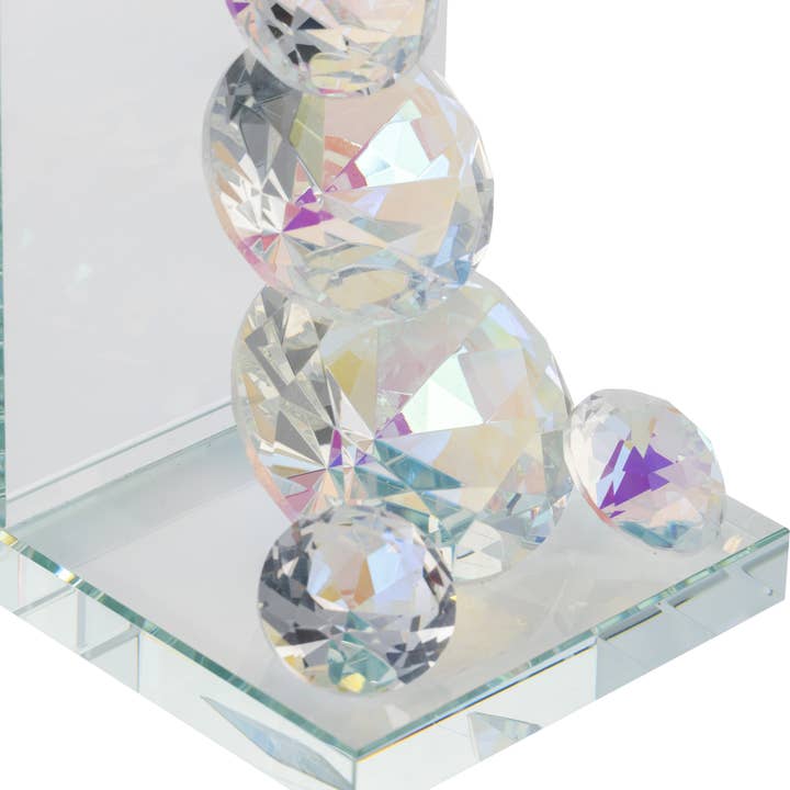 Sagebrook Home - Wholesale Bookend - Bookends Set of 2 - Clear Crystal Modern Diamond, 7 in.7