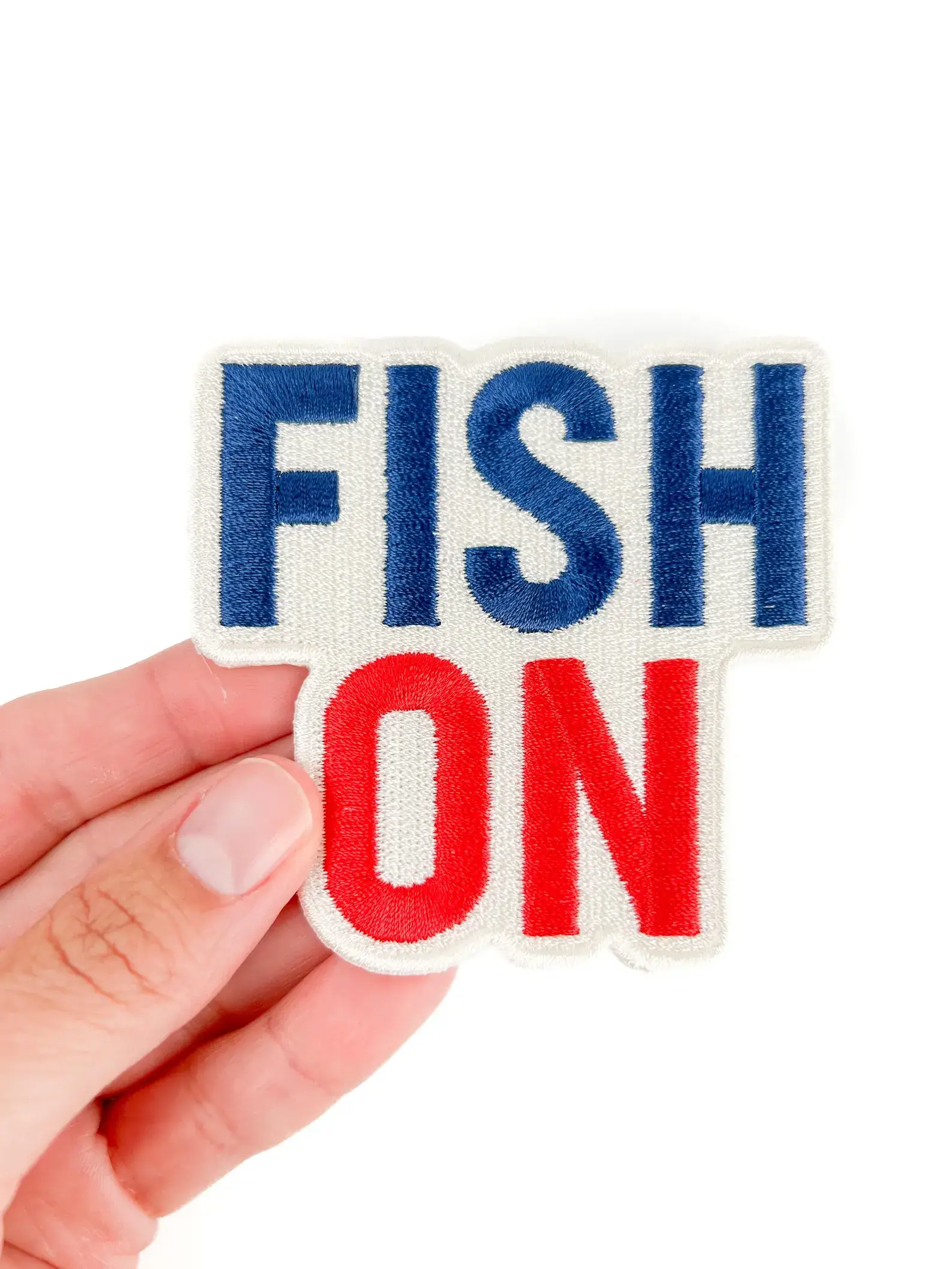 Field Trip Threads - Wholesale Patch - Fish On Patch – Patriotic Embroidered Iron On for Anglers 0