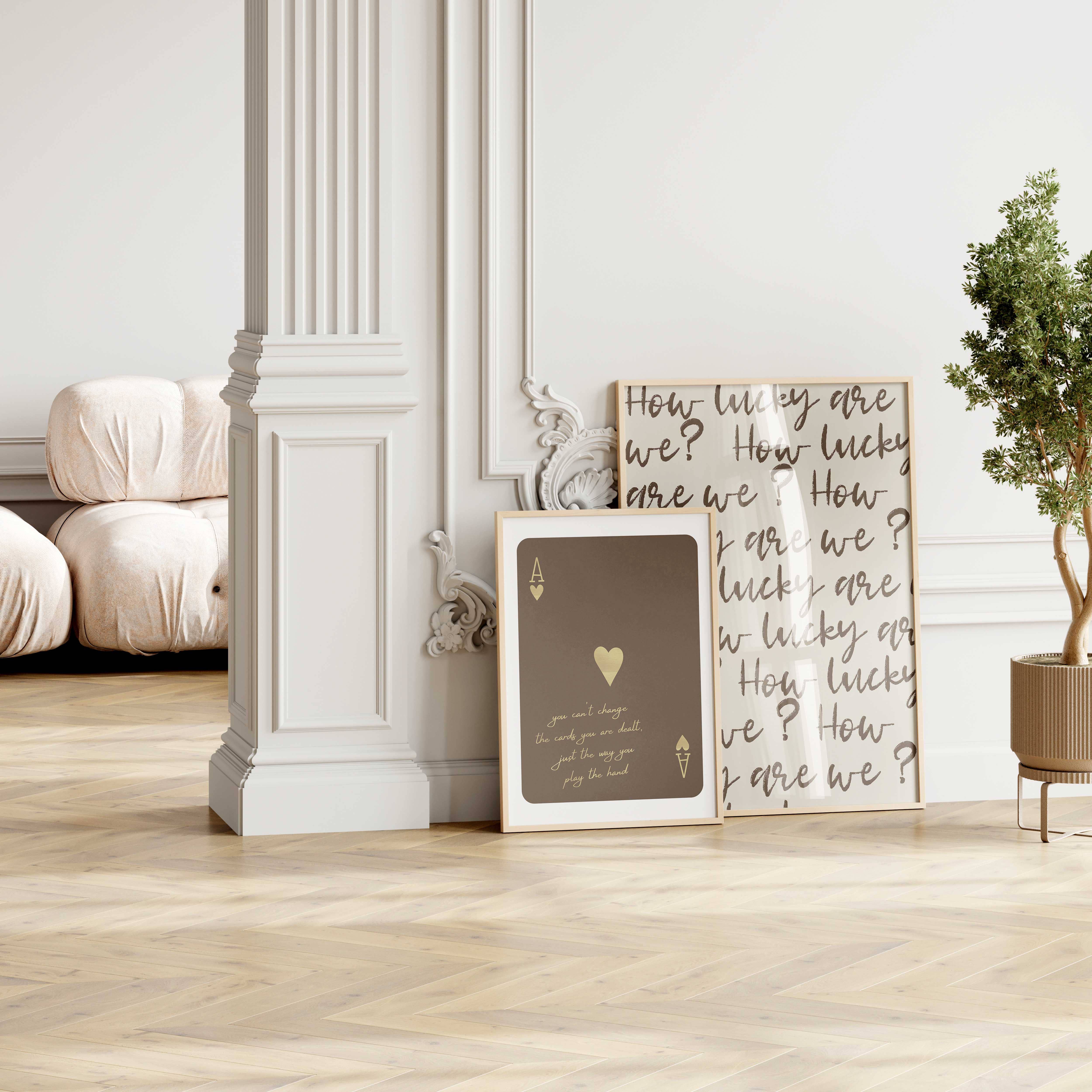 D'LUXE PRINTS - Wholesale Art Print - How Lucky Are We Script Print1