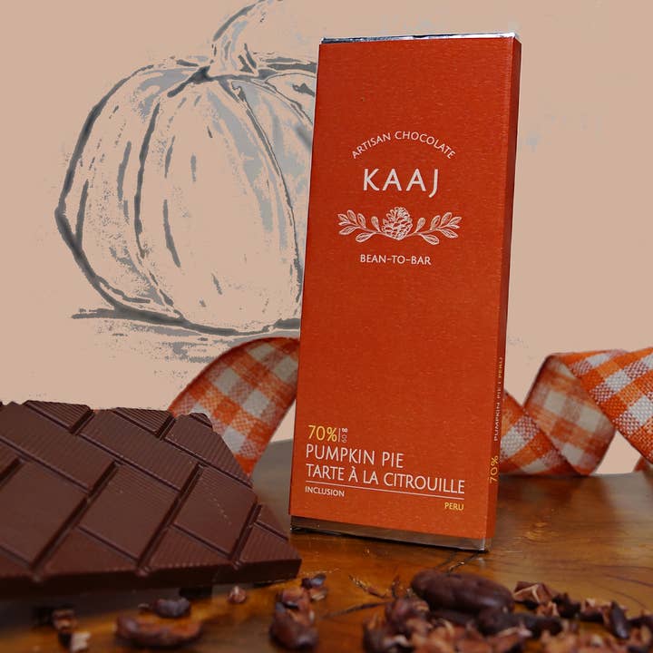 Kaaj Artisan Chocolate - Wholesale Chocolate Bar - Pumpkin Pie 70% Dark Peru3