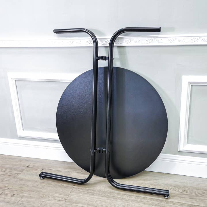 FIXTUREDISPLAYS - Wholesale Patio Table - 31.5X42" Tall Cocktail High Table Easy Fold Black Party Tradeshow Mobile Desk 1199906