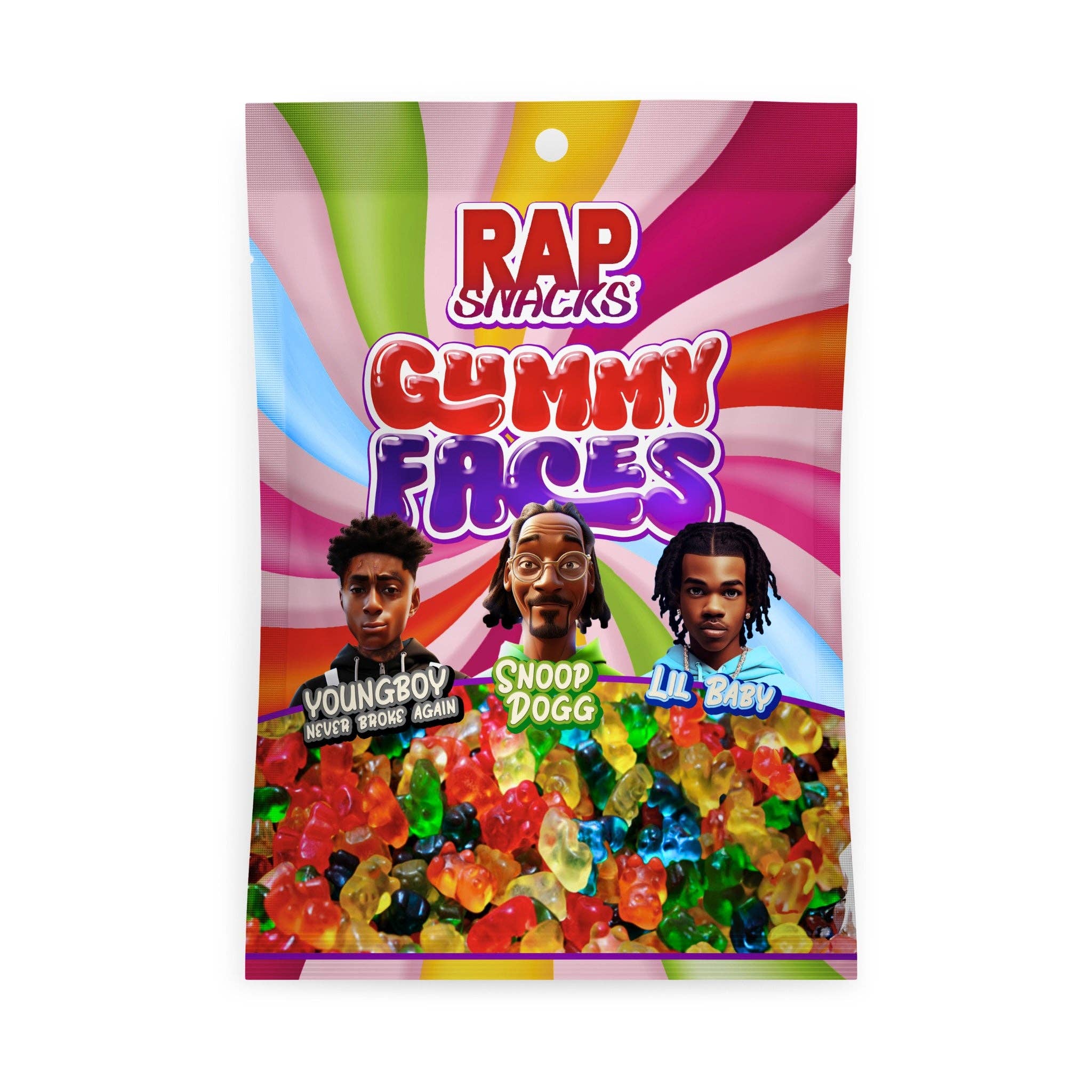 Rap Snacks - Wholesale Gummy - Rap Snacks Gummy Faces (5.3oz)1