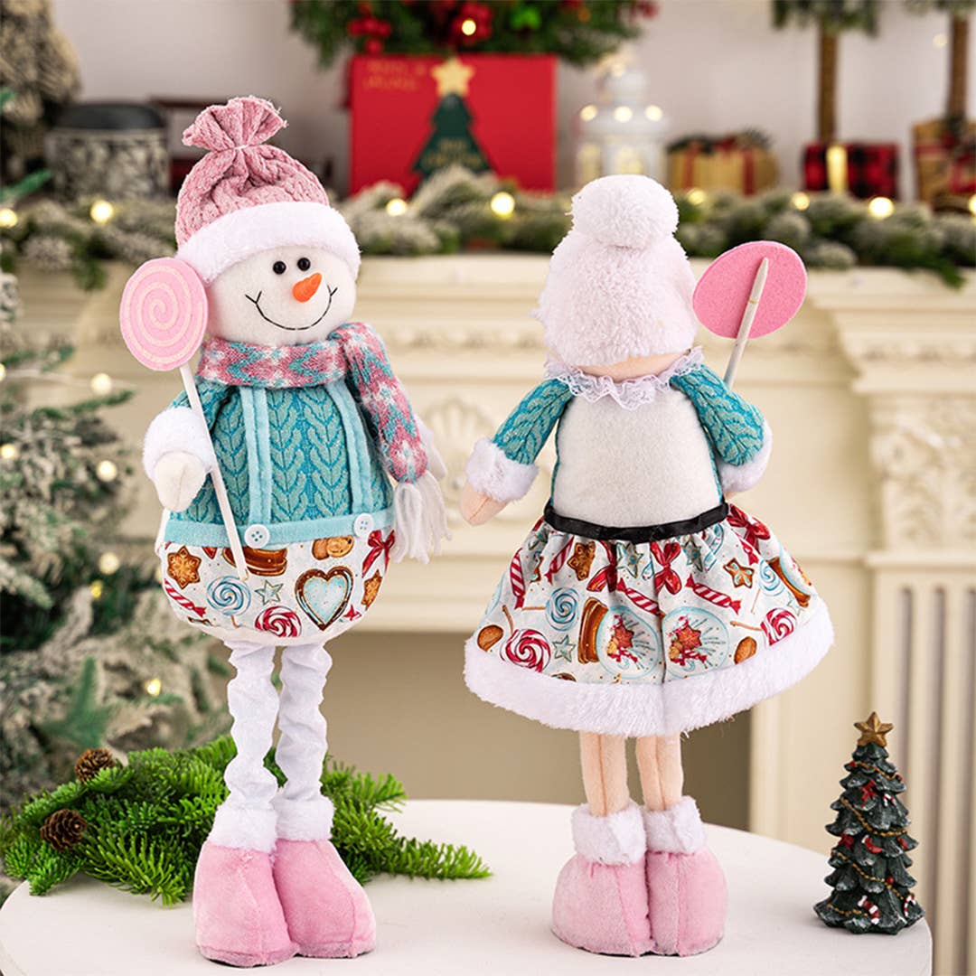 UNISHE - Wholesale Decorative Tabletop Object - Christmas Decoration Pink Telescopic Doll Ornament HB09310