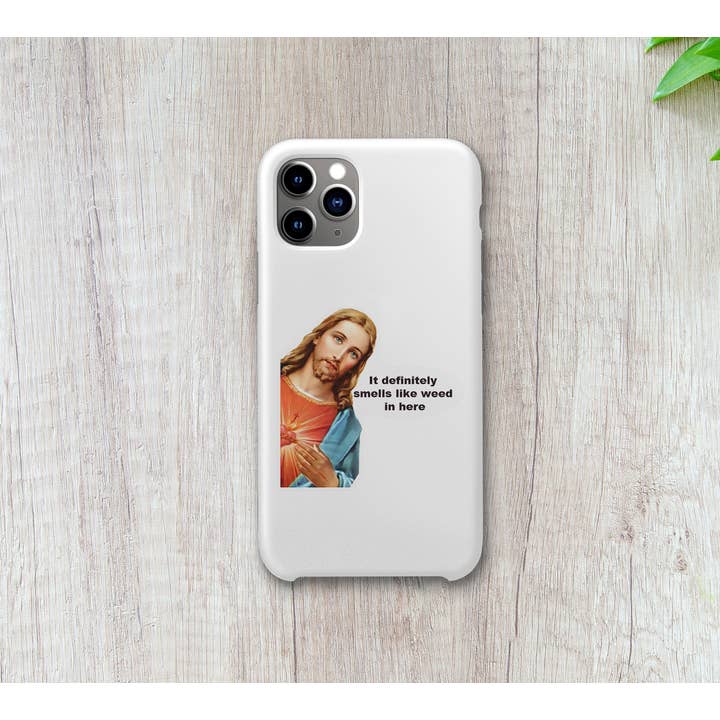 Ozark Sticker Company - Wholesale Sticker - It Definitely Smells Like Weed in Here Jesus Sticker2