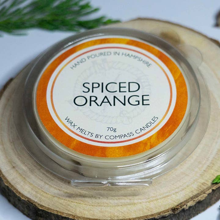 Smelt met gekruide sinaasappelwas voor wholesale door Compass Candles