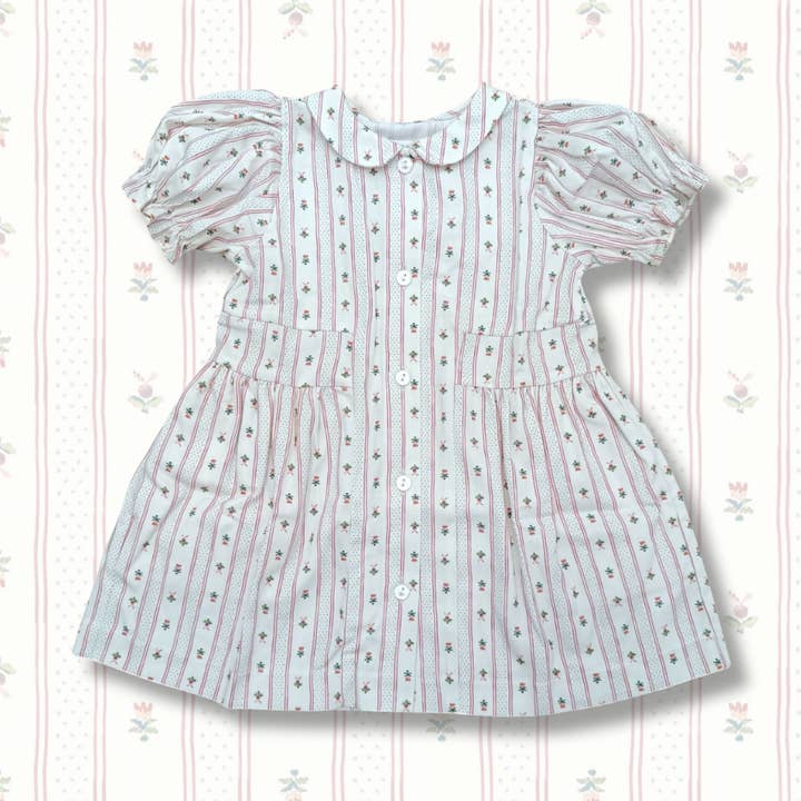 Sun House Children's - Wholesale Dress - Kids - Charlotte Dress | Holiday Dot Stripe0