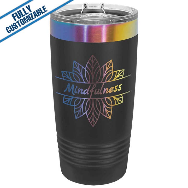 GiftWorksPlus - Wholesale Insulated Mug/Tumbler - 20oz. Engraved Tumbler with Flip Lid - Fully Customizable21